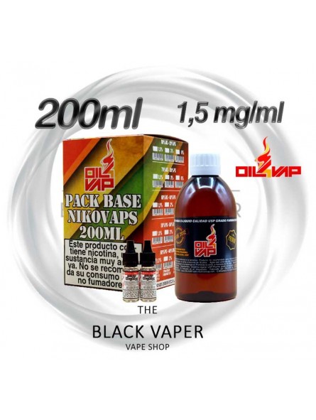 Pack Base y Nikovaps (1,5mg/ml) 200ml - Oil4vap