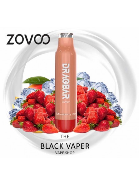 Pod desechable Dragbar Strawberry Ice 600 puffs - Zovoo sabor a fresas dulces