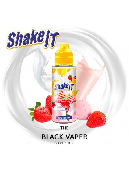 Compra Strawberry 100ml de Shake It con sabor a vainillas, batido, fresas, leche.