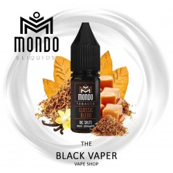 Classic Blend 10ml de Mondo Salts sabor a tabaco rubio, vainilla, caramelo.