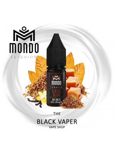 Classic Blend 10ml de Mondo Salts sabor a tabaco rubio, vainilla, caramelo.
