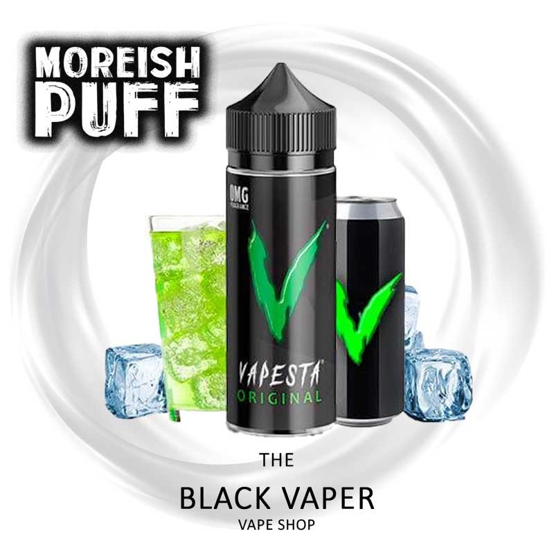 Vapesta Original 100ml de Moreish Puff  con sabor a bebida energetica.