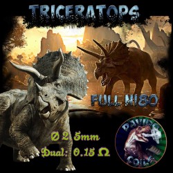 Resistencia Triceratops - Davido coils de 0,14 ohm Dual.