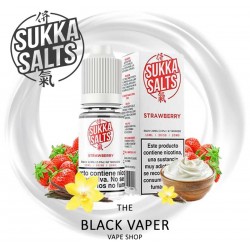 Strawberry 10ml de Sukka Salts con sabor a fresa, vainilla, crema