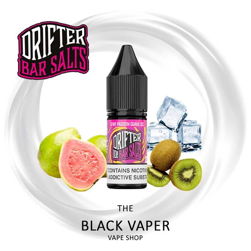 Comprar Kiwi Passion Guava Ice 10ml de Juice Sauz Drifter Bar Salts con sabor a kiwi, guayaba, hielo.