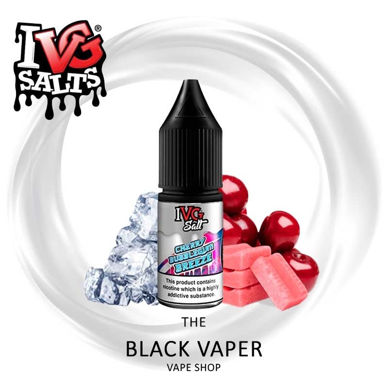 Comprar Cherry Bubblegum Breeze 10ml de IVG Salts con sabor a chicle, cereza, hielo.