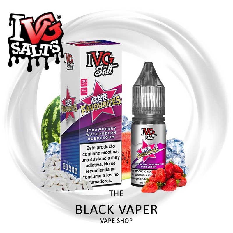 Comprar Strawberry Watermelon Bubblegum 10ml de IVG Salt con sabor a fresas, sandia, chicle, frescor