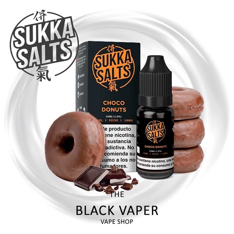 Comprar Choco Donuts 10ml de Sukka Black Salts con sabor a donut, chocolate.