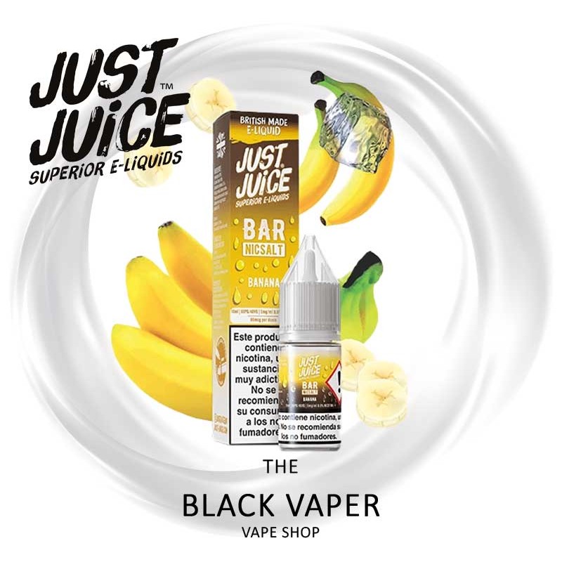 Compra Banana Ice 10ml de Just Juice Bar Salts con sabor a plátano, hielo.