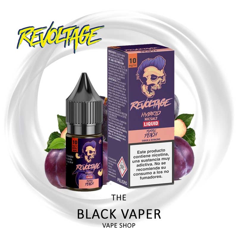 Compra Purple Peach 10ml de Revoltage Hybrid Nic Salts Con sabor a melocotón.