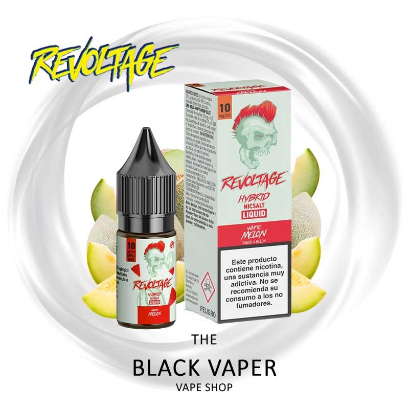 Comprar White Melon 10ml de Revoltage Hybrid Nic Salts con sabor a melón blanco.