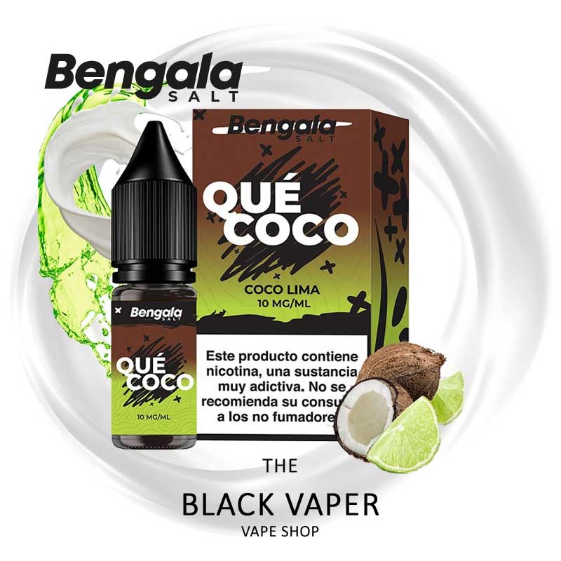 Compra Qué Coco 10ml de Bengala Salt con sabor a coco, lima.