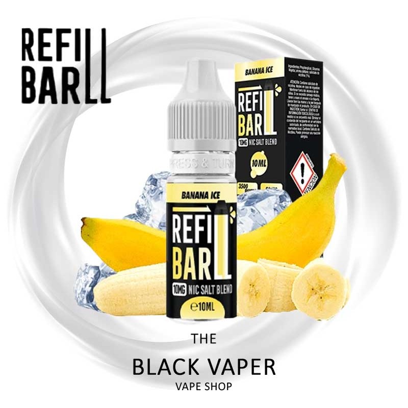 Banana Ice 10ml de Refill Bar Salts con sabor a plátano con frescor