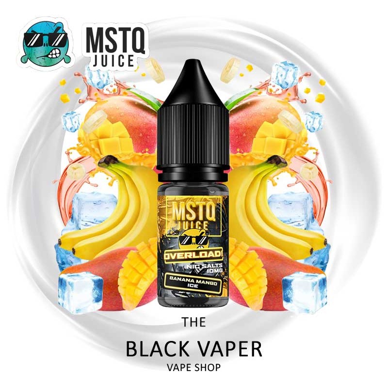 Compra Banana Mango Ice 10ml de MSTQ Juice Overload Nic Salts con sabor a plátano, mango, hielo.