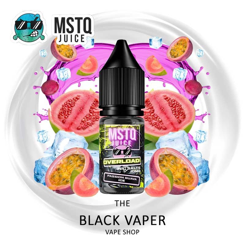 Compra Passion Guava Ice 10ml de MSTQ Juice Overload Nic Salts con sabor a fruta de la pasión, guayaba, hielo.