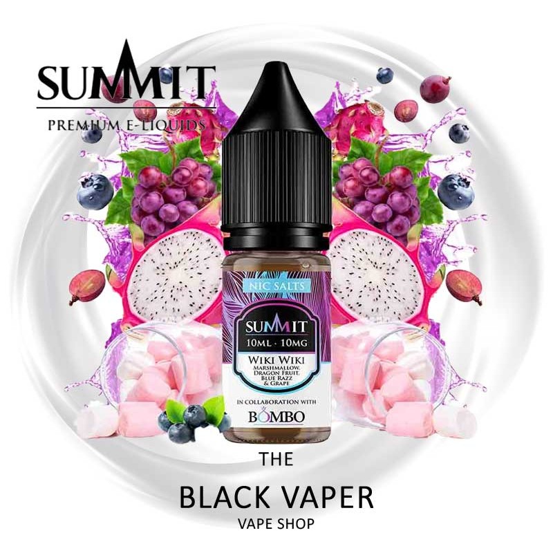 Compra Wiki Wiki 10ml de Summit Nic Salts & Bombo con sabor a marshmallow, fruta del dragón, arándanos y uva.