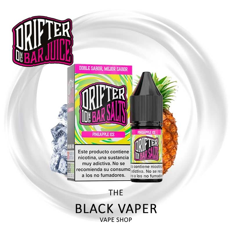 Compra Pineapple Ice 10ml de la marca Juice Sauz Drifter Bar Salts con sabor a piña, hielo.