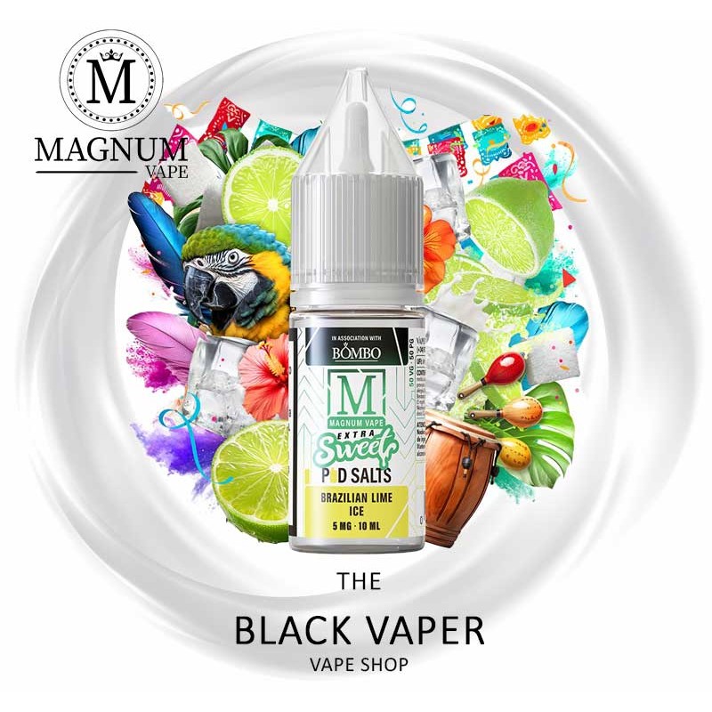 Compra Brazilian Lime Ice 10ml de Magnum Vape Extra Sweet Pod Salts con sabor a lima brasileña, hielo.