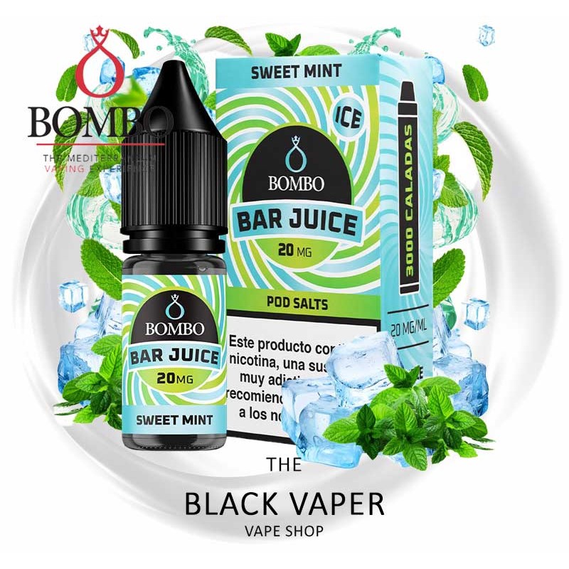 Sweet Mint Ice 10ml de Bombo Bar Juice, sales de nicotina sabor menta dulce con efecto hielo