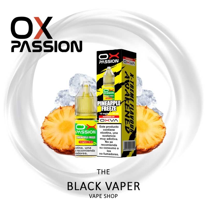 Comprar Pineapple Freeze 10ml de Oxva Ox Passion Salts con sabor a piña, hielo.