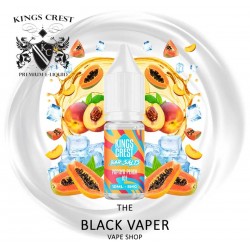 Compra Papaya Peach Ice 10ml de Kings Crest Bar Juice Bar Salts con sabor a papaya, melocotón, hielo.