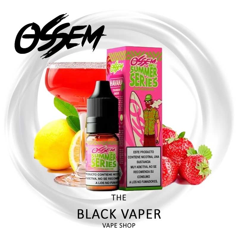 Compra Havana Strawberry Daiquiri 10ml de Ossem Salts con sabor a fresa, limón, ron.