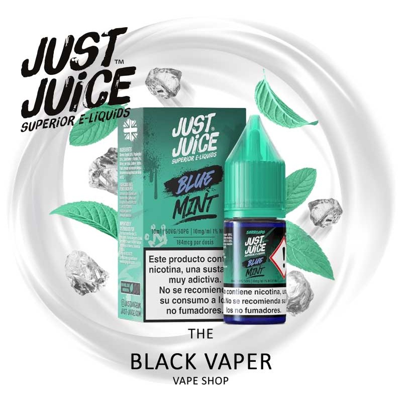 Compra Blue 10ml de Just Juice Mint Range Salts con sabor a hierbabuena, hielo.