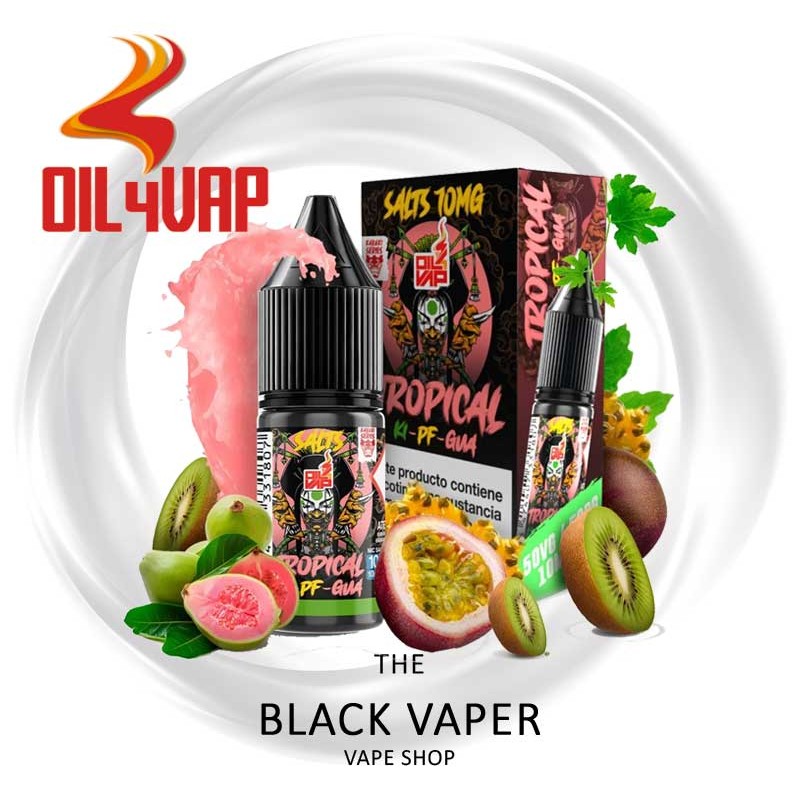 Compra Tropical 10ml de Kabuki Salts con sabor a kiwi, fruta de la pasión, guava.