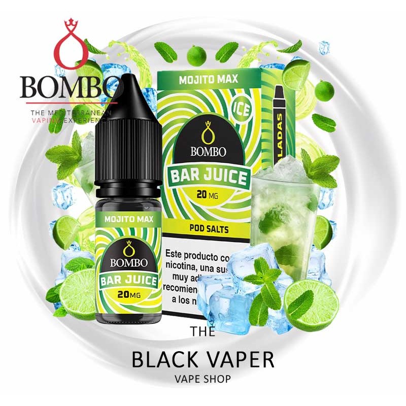 Comprar Mojito Max Ice 10ml de Bombo Bar Juice con sabor a lima, menta, azúcar, hielo.