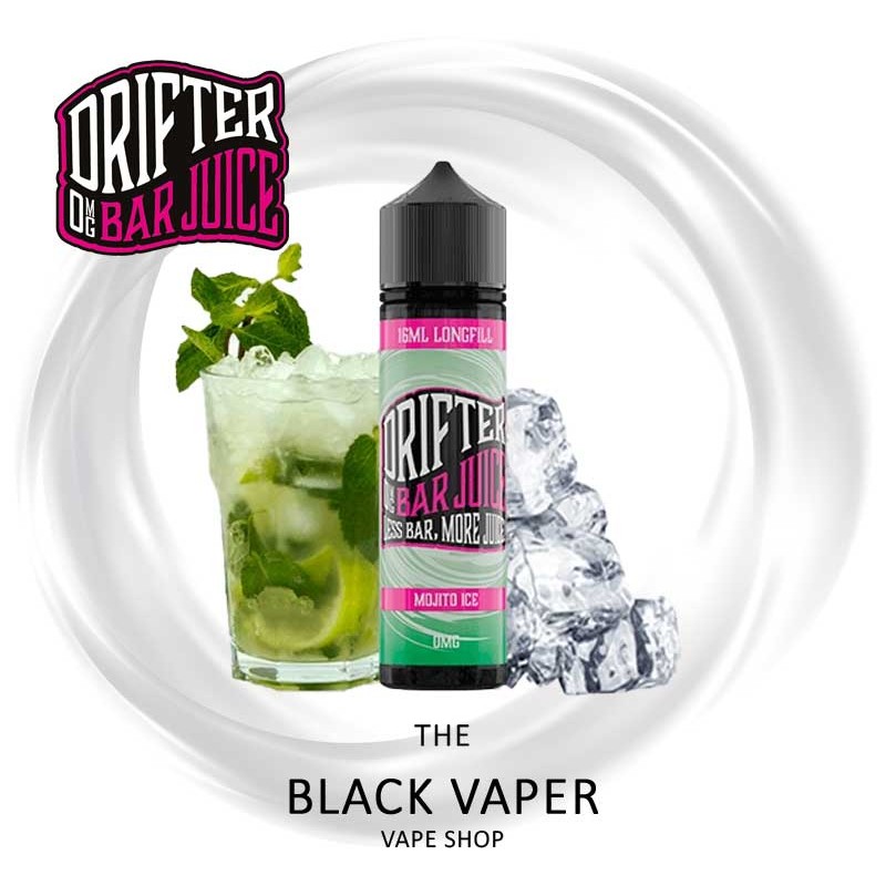 Compra el Aroma Mojito Ice 16ml Longfill de Drifter Bar con sabor a lima, hierbabuena, hielo, mojito.