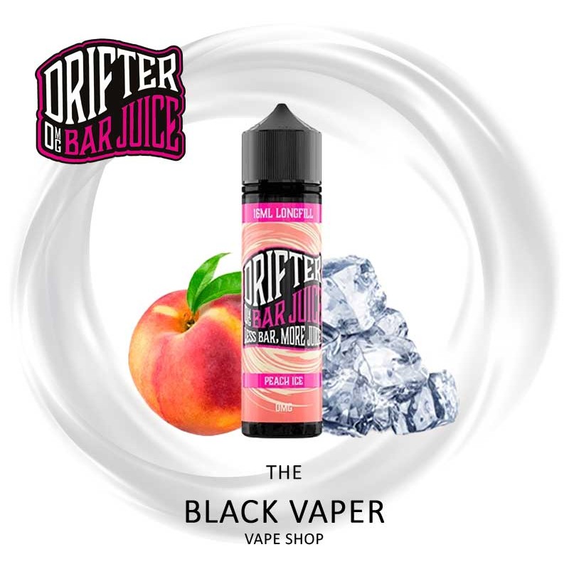 Compra el Aroma Peach Ice 16ml Longfill de Drifter Bar con sabor a melocotón, hielo.