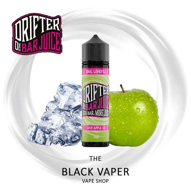 Compra Aroma Sour Apple Ice 16ml Longfill de Drifter Bar con sabor a manzana, hielo.