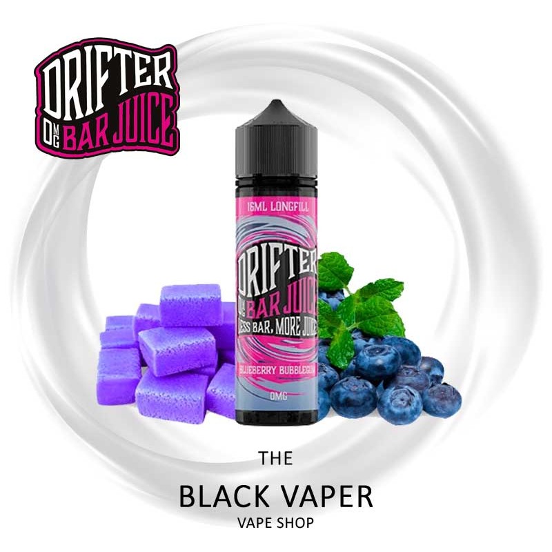 Compra Aroma Blueberry Bubblegum 16ml Longfill de Drifter Bar con sabor a chicle, arándanos.