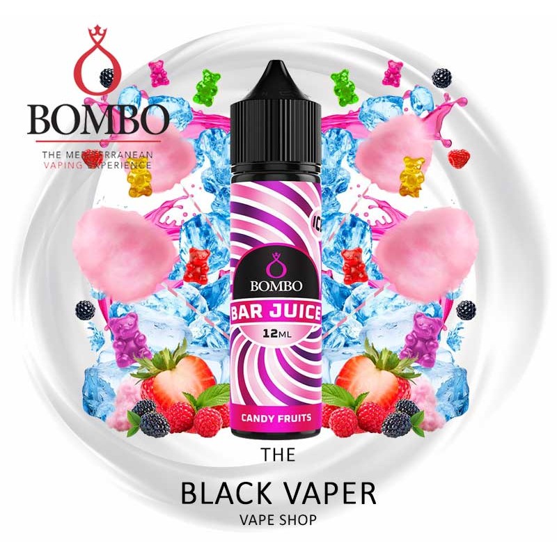 Aroma Candy Fruits Ice 12ml (Longfill) de Bombo Bar Juice con sabor a golosinas, frutos rojos, hielo.