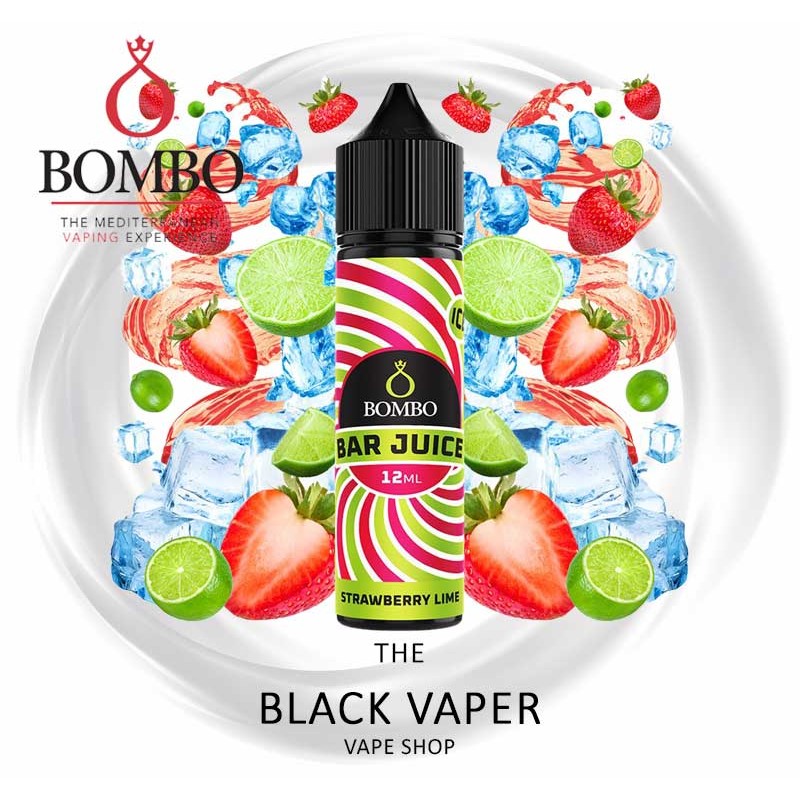 Compra Aroma Strawberry Lime Ice 12ml (Longfill) de Bombo Bar Juice con sabor a fresas, lima, hielo.