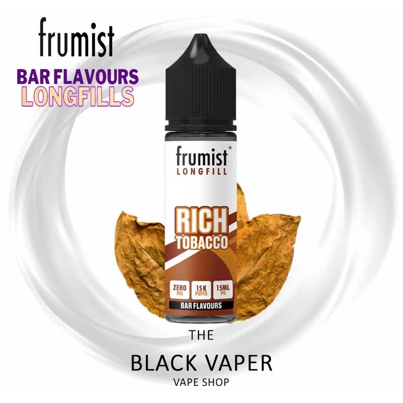 Compra aroma Tobacco 15ml (Longfill) de Frumist con sabor a tabaco suave.