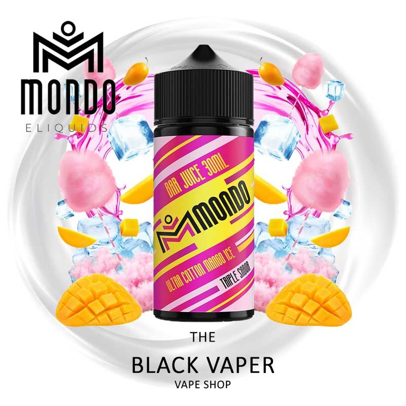 Compra Aroma Ultra Cotton Mango Ice 30ml (Longfill) de Mondo con sabor a algodón de azúcar, mango, hielo.