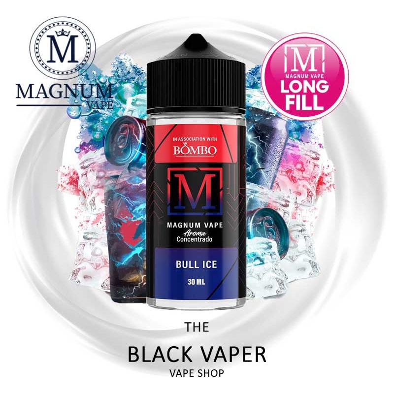 Compra Aroma Bull Ice 30m (Longfill) de Magnum Vape con sabor a bebido energética, hielo.