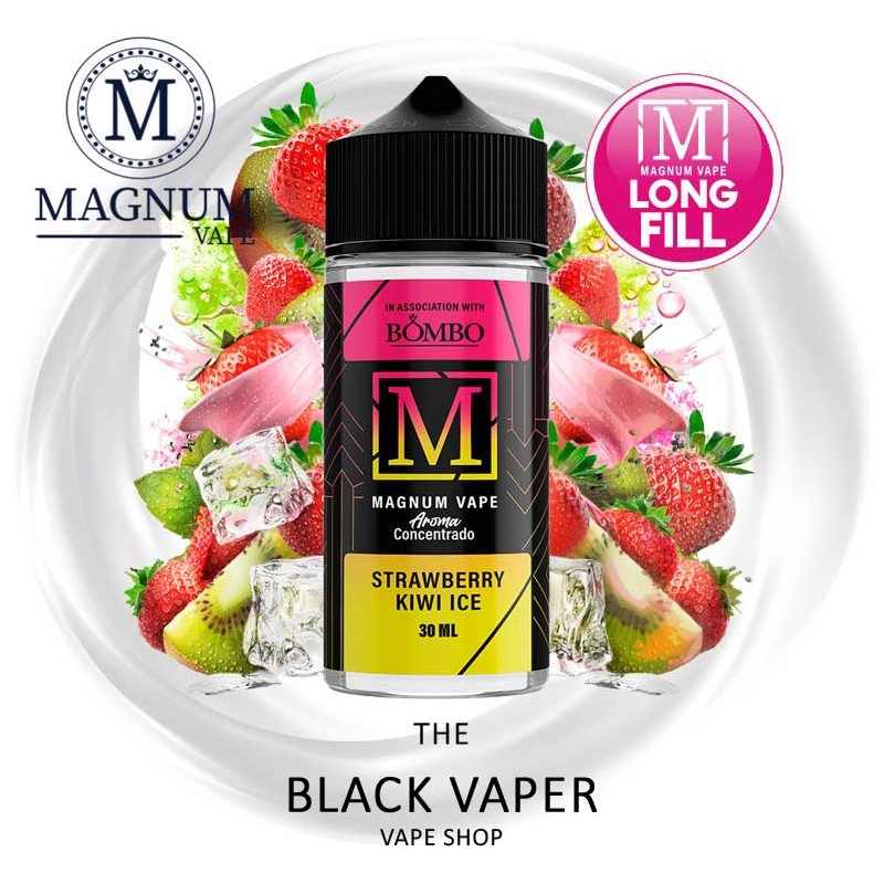 Compra Aroma Strawberry Kiwi Ice 30ml (Longfill) de Magnum Vape con sabor a fresa, kiwi, hielo.