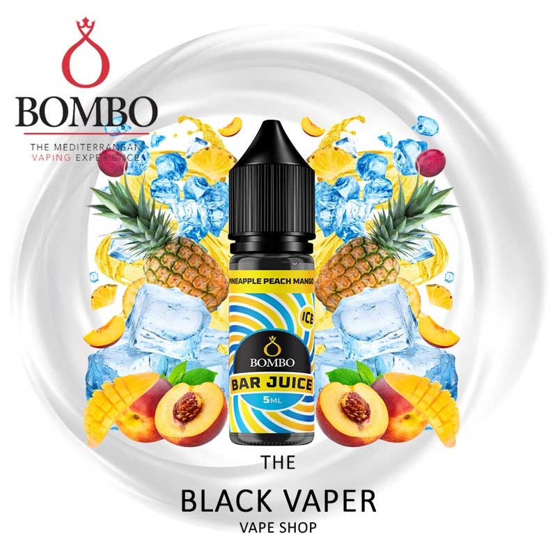 Compra Aroma Pineapple Peach Mango Ice 5ml/15 MiniLongfill de Bombo Bar Juice con sabor a piña, melocotón, mango, hielo.