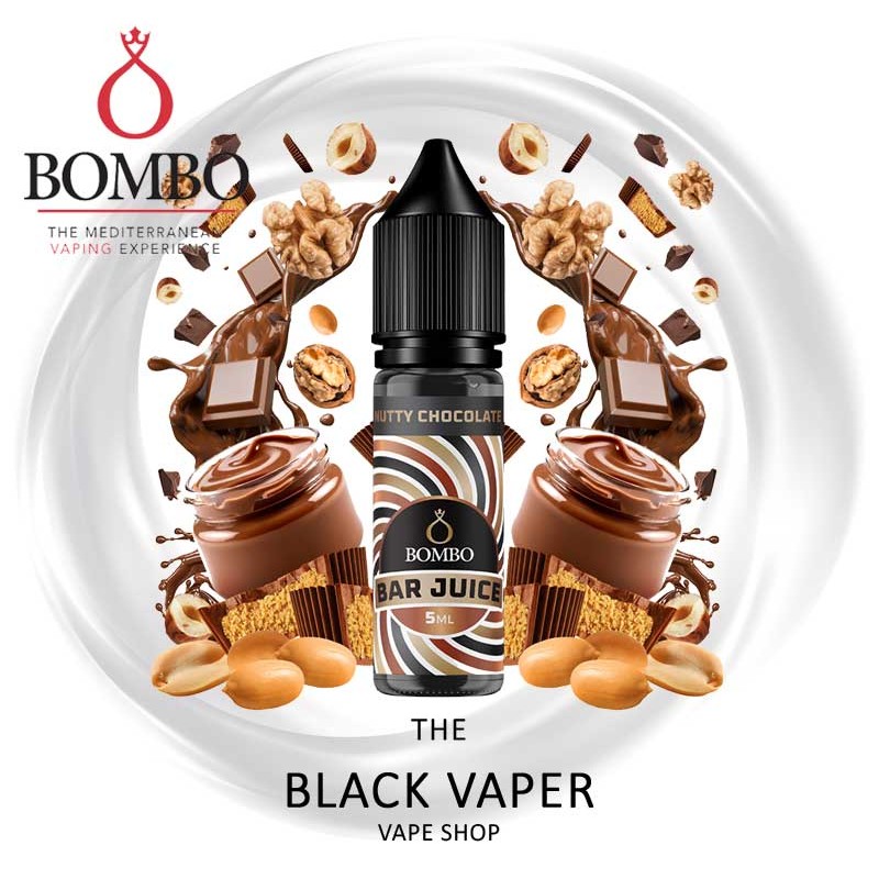 Compra Aroma Nutty Chocolate 5ml/15 MiniLongfill de Bombo Bar Juice con sabor a crema de chocolate, frutos secos.