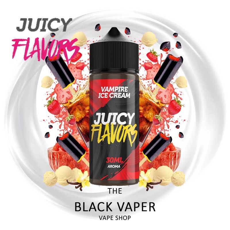 Compra Aroma Vampire Ice Cream 30ml/120 (Longfill) de Juicy Flavors con sabor a helado, fresa. cola, vainilla, hielo.