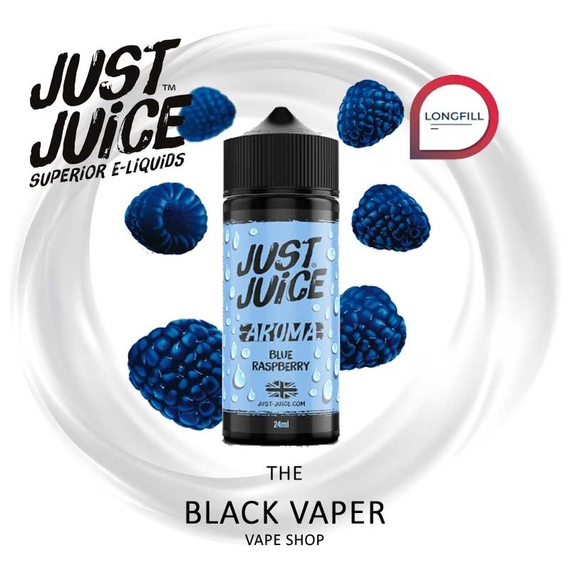 Compra Aroma Blue Raspberry 24ml/120 (Longfill) de Just Juice Iconic con sabor a Frambuesas azules.