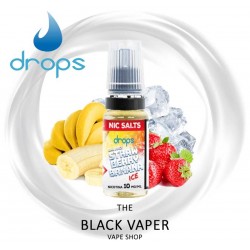 Compra Strawberry Banana Ice 10ml de Drops Bar Juice Salts con sabor a fresa, plátano, hielo.