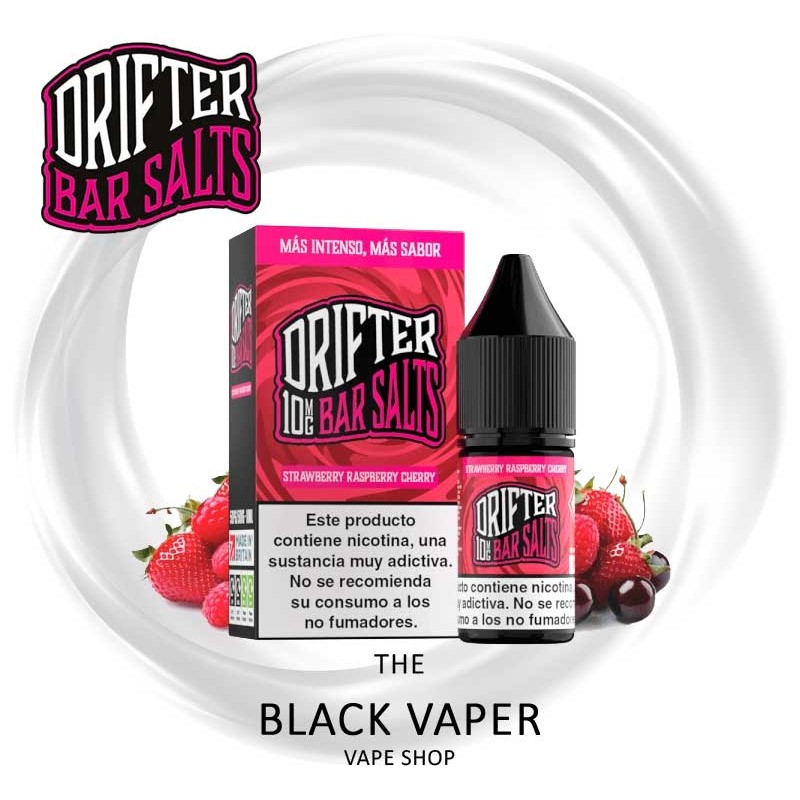 Compra Strawberry Raspberry Cherry 10ml de Drifter Bar Salts con sabor a cereza, frambuesa, fresa.