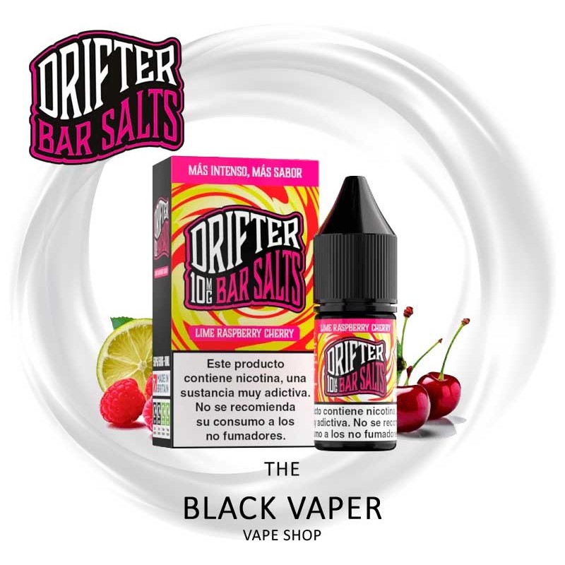Compra Lime Raspberry Cherry 10ml de Drifter Bar Salts con sabor a lima, frambuesa, cereza.