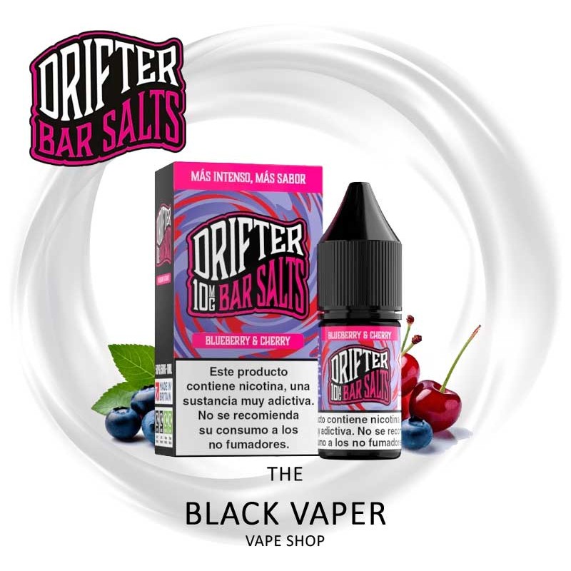Compra Blueberry Cherry 10ml de Drifter Bar Salts con sabor a arándano, cereza.
