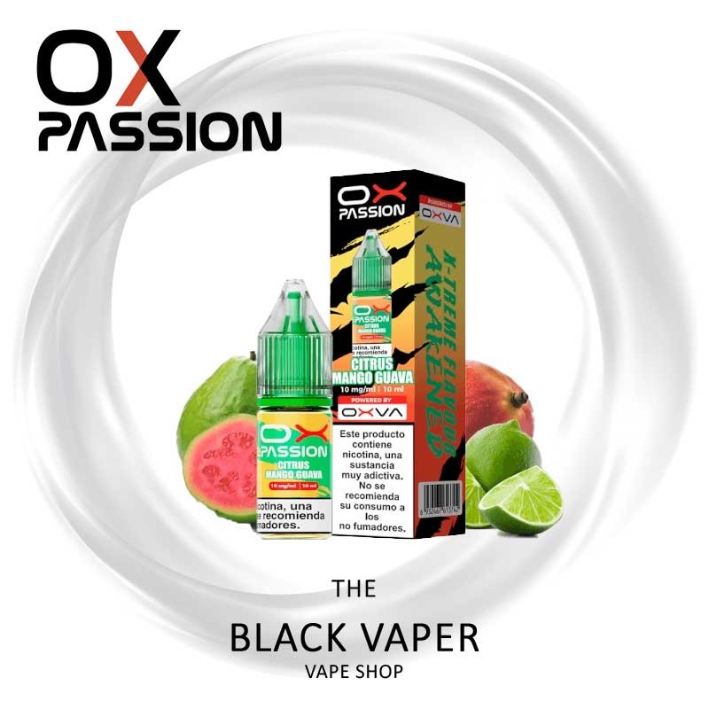 Compra Citrus Mango Guava 10ml de Oxva Ox Passion Salts con sabor a cítricos, mango, guayaba