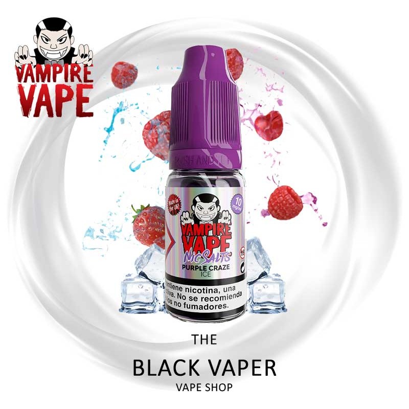 Compra Purple Craze Ice 10ml de Vampire Vape Nic Salts con sabor a Frutas tropicales, hielo.