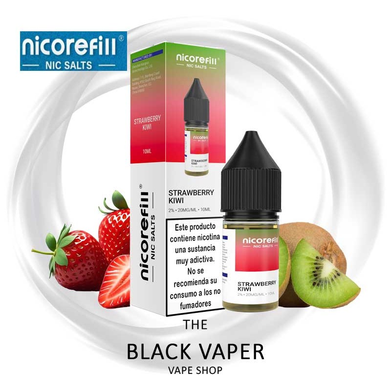 Compra Strawberry Kiwi 10ml de Nicorefill nic Salts con sabor a fresa, kiwi.
